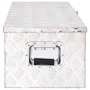 Aufbewahrungsbox aus silbernem Aluminium, 80 x 39 x 30 cm von vidaXL, Werkzeugkästen - Ref: Foro24-152252, Preis: 141,95 €, R...