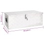 Aufbewahrungsbox aus silbernem Aluminium, 80 x 39 x 30 cm von vidaXL, Werkzeugkästen - Ref: Foro24-152252, Preis: 140,06 €, R...