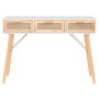 Mesa consola madera pino maciza ratán natural 105x30x75 cm de vidaXL, Mesas auxiliares - Ref: Foro24-345627, Precio: 146,11 €...