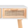 Mesa consola madera pino maciza ratán natural 105x30x75 cm de vidaXL, Mesas auxiliares - Ref: Foro24-345627, Precio: 146,11 €...