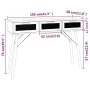 Solid pine wood and natural rattan console table, 105x30x75 cm by vidaXL, Side tables - Ref: Foro24-345627, Price: 137,50 €, ...
