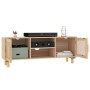 Mueble para TV madera maciza pino y ratán natural 105x30x40 cm de vidaXL, Muebles TV - Ref: Foro24-345617, Precio: 127,91 €, ...