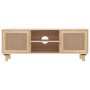 Mueble para TV madera maciza pino y ratán natural 105x30x40 cm de vidaXL, Muebles TV - Ref: Foro24-345617, Precio: 127,91 €, ...
