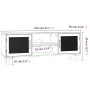 TV cabinet solid pine wood and natural rattan 105x30x40 cm by vidaXL, TV Furniture - Ref: Foro24-345617, Price: 117,09 €, Dis...