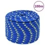 Blaues Polypropylen-Bootsseil 12 mm 100 m von vidaXL, Seile und Metallschnüre - Ref: Foro24-152460, Preis: 54,86 €, Rabatt: %