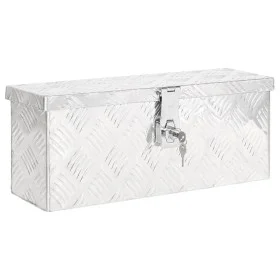 Silberne Aufbewahrungsbox aus Aluminium 50x15x20,5 cm von vidaXL, Werkzeugkästen - Ref: Foro24-152246, Preis: 64,35 €, Rabatt: %