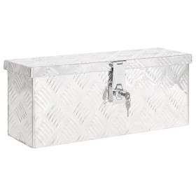 Silver aluminum storage box 50x15x20.5 cm by vidaXL, Toolboxes - Ref: Foro24-152246, Price: 65,70 €, Discount: %