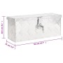 Silberne Aufbewahrungsbox aus Aluminium 50x15x20,5 cm von vidaXL, Werkzeugkästen - Ref: Foro24-152246, Preis: 65,70 €, Rabatt: %
