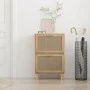 Schuhregal aus braunem Sperrholz, natürliches Rattan, 52 x 25 x 80 cm von vidaXL, Schuhregale und Schuhorganisatoren - Ref: F...