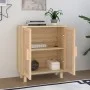 Brown sideboard solid pine wood and natural rattan 60x30x70 cm by vidaXL, Sideboards - Ref: Foro24-345632, Price: 109,55 €, D...