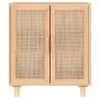 Brown sideboard solid pine wood and natural rattan 60x30x70 cm by vidaXL, Sideboards - Ref: Foro24-345632, Price: 109,55 €, D...