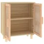 Brown sideboard solid pine wood and natural rattan 60x30x70 cm by vidaXL, Sideboards - Ref: Foro24-345632, Price: 109,55 €, D...