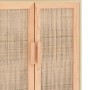 Brown sideboard solid pine wood and natural rattan 60x30x70 cm by vidaXL, Sideboards - Ref: Foro24-345632, Price: 115,31 €, D...