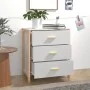 Weißes Sperrholz-Sideboard 62x38x70 cm von vidaXL, Sideboards - Ref: Foro24-345672, Preis: 74,27 €, Rabatt: %