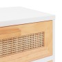 Nachttische 2 Stück Massivholz Weißkiefer Natur Rattan von vidaXL, Nachttische - Ref: Foro24-345607, Preis: 141,86 €, Rabatt: %