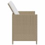 Sillas de jardín con cojines 4 unidades ratán sintético beige