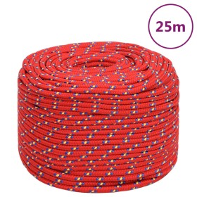 Cuerda de barco polipropileno rojo 6 mm 25 m de vidaXL, Sogas y cuerdas metálicas - Ref: Foro24-152390, Precio: 9,58 €, Descu...