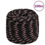 Black polypropylene boat rope 18 mm 100 m by vidaXL, Ropes and metal cords - Ref: Foro24-152366, Price: 101,42 €, Discount: %
