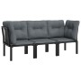 3-piece garden furniture set in black and gray synthetic rattan by vidaXL, Garden sets - Ref: Foro24-3187731, Price: 183,30 €...