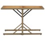 Mesa de jardín madera maciza de acacia y ratán sintético beige