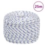 White polypropylene boat rope 10 mm 25 m by vidaXL, Ropes and metal cords - Ref: Foro24-152294, Price: 16,41 €, Discount: %