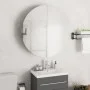Armario de baño con espejo redondo y LED roble 54x54x17,5 cm de vidaXL, Tocadores de baño - Ref: Foro24-345590, Precio: 193,8...