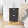 Mueble zapatero madera contrachapada negro 57,5x33x80 cm de vidaXL, Zapateros y organizadores de calzado - Ref: Foro24-345685...