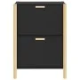Schwarzer Schuhschrank aus Sperrholz, 57,5 x 33 x 80 cm von vidaXL, Schuhregale und Schuhorganisatoren - Ref: Foro24-345685, ...