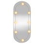 Oval wall mirror with glass LED lights 35x80 cm by vidaXL, Mirrors - Ref: Foro24-3189162, Price: 44,26 €, Discount: %