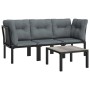 Garden furniture set 4 pieces black and gray synthetic rattan by vidaXL, Garden sets - Ref: Foro24-3187732, Price: 194,80 €, ...