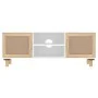 Mueble para TV madera maciza pino y ratán natural 105x30x40 cm de vidaXL, Muebles TV - Ref: Foro24-345615, Precio: 112,29 €, ...