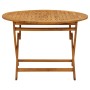 Mesa plegable de jardín de madera maciza de acacia 110 cm