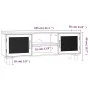 Mueble para TV madera maciza pino y ratán natural 105x30x40 cm de vidaXL, Muebles TV - Ref: Foro24-345615, Precio: 112,29 €, ...