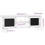 TV-Schrank aus massivem Kiefernholz und natürlichem Rattan 105x30x40 cm von vidaXL, TV-Möbel - Ref: Foro24-345615, Preis: 105...