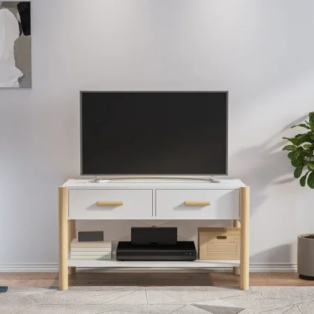 Weißer TV-Schrank aus Sperrholz, 82 x 38 x 45 cm von vidaXL, TV-Möbel - Ref: Foro24-345660, Preis: 66,79 €, Rabatt: %