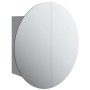 Bathroom cabinet with round mirror and gray LED 47x47x17.5 cm by vidaXL, bathroom vanities - Ref: Foro24-345585, Price: 116,5...
