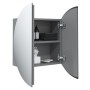 Bathroom cabinet with round mirror and gray LED 47x47x17.5 cm by vidaXL, bathroom vanities - Ref: Foro24-345585, Price: 116,5...