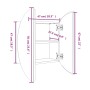 Bathroom cabinet with round mirror and gray LED 47x47x17.5 cm by vidaXL, bathroom vanities - Ref: Foro24-345585, Price: 116,5...
