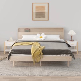 Nachttische 2 Stück aus weißem Sperrholz 42x38x45 cm von vidaXL, Nachttische - Ref: Foro24-345655, Preis: 103,37 €, Rabatt: %