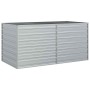 Arriate de acero galvanizado plateado 160x80x77 cm