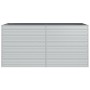 Arriate de acero galvanizado plateado 160x80x77 cm