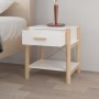 Mesitas de noche 2 uds madera contrachapada blanco 42x38x45 cm de vidaXL, Mesitas de noche - Ref: Foro24-345655, Precio: 95,2...