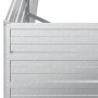Arriate de acero galvanizado plateado 160x80x77 cm
