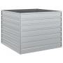 Arriate de acero galvanizado plateado 100x100x77 cm