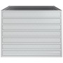 Arriate de acero galvanizado plateado 100x100x77 cm