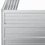 Arriate de acero galvanizado plateado 100x100x77 cm
