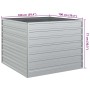Arriate de acero galvanizado plateado 100x100x77 cm