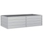 Arriate de acero galvanizado plateado 160x80x45 cm