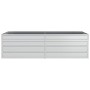 Arriate de acero galvanizado plateado 160x80x45 cm