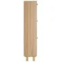 Brown plywood shoe rack with natural rattan, 52x25x115 cm by vidaXL, Shoe racks and shoe organizers - Ref: Foro24-345650, Pri...